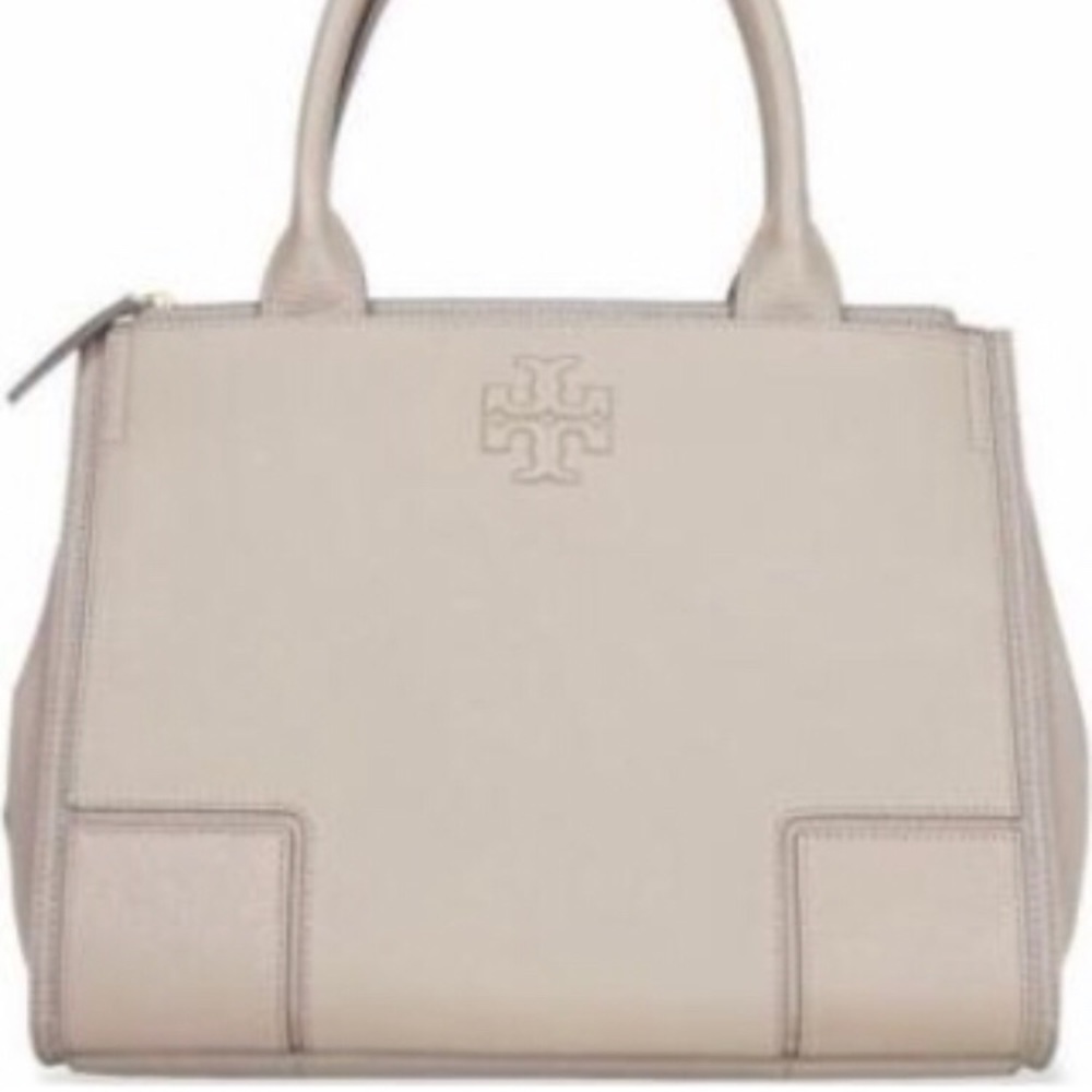 Tory Burch Ella Canvas Leather Tote